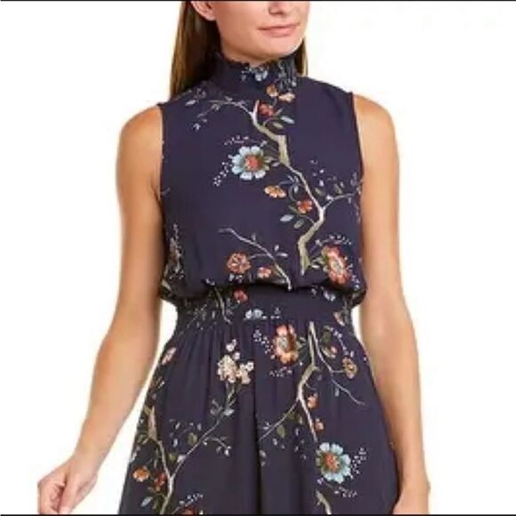 Nanette Lepore Size 6 Tiered Midi Mockneck Dress - Picture 1 of 6